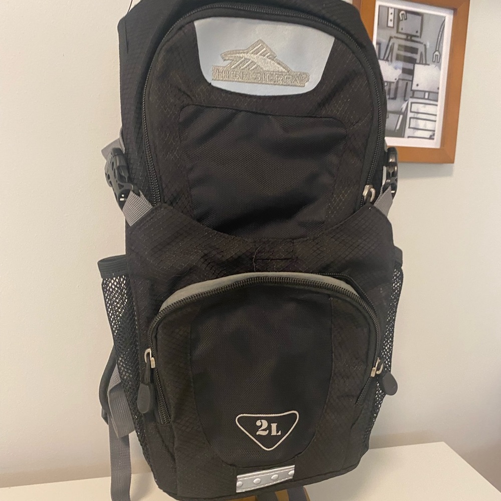 High Sierra Black and Gray 2L Hiking Backpack